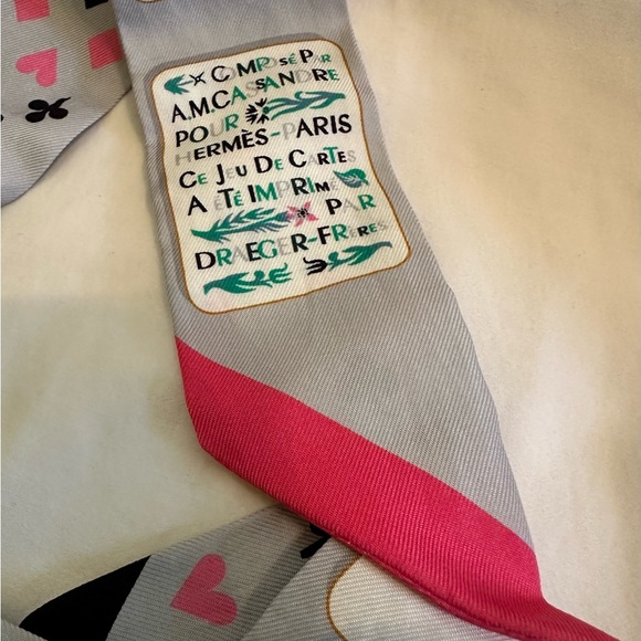 HERMES  Jeu de Cartes Playing Cards Silk Twilly Scarf - Picture 4 of 8